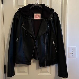 Levi's Black Leather Biker Jacket